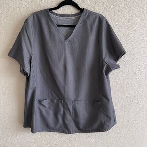 Fabletics Charcoal V-Neck Scrub Top